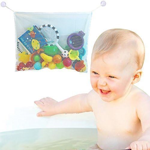 Bath Toy Storage For Baby Boys And Girls Tidies Away Bath Toys A Toy Organizer With Easy Installation Suction Cup Attachment No Tools Needed No Wall Drilling Needed Portable Mesh Bag Prevents Mold And Mildew Contamination Contents Of Wall Organizer Are Easily Seen Roomy With A Dimension Of 17.7x13.8 Inches