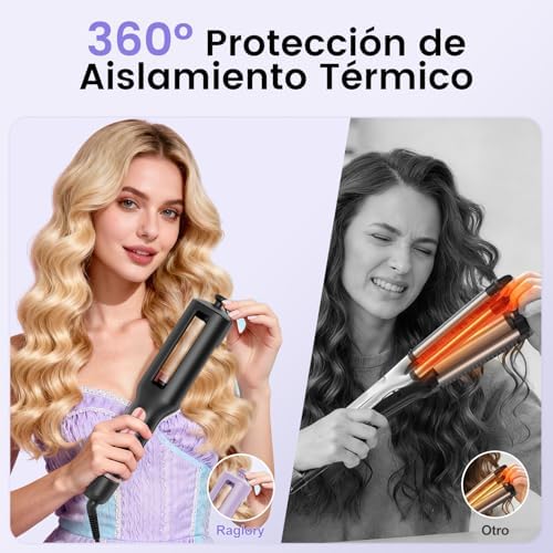 Ondulador de cabelo ajustável 4 em 1, Surfer Waves Iron, Rose Gold