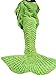 Mermaid Tail Blanket, 74''x 35'' Crochet Mermaid Blankets Seasons Warm Soft Handmade Sleeping Bag, Best Easter Gift for Kids Teens Adult