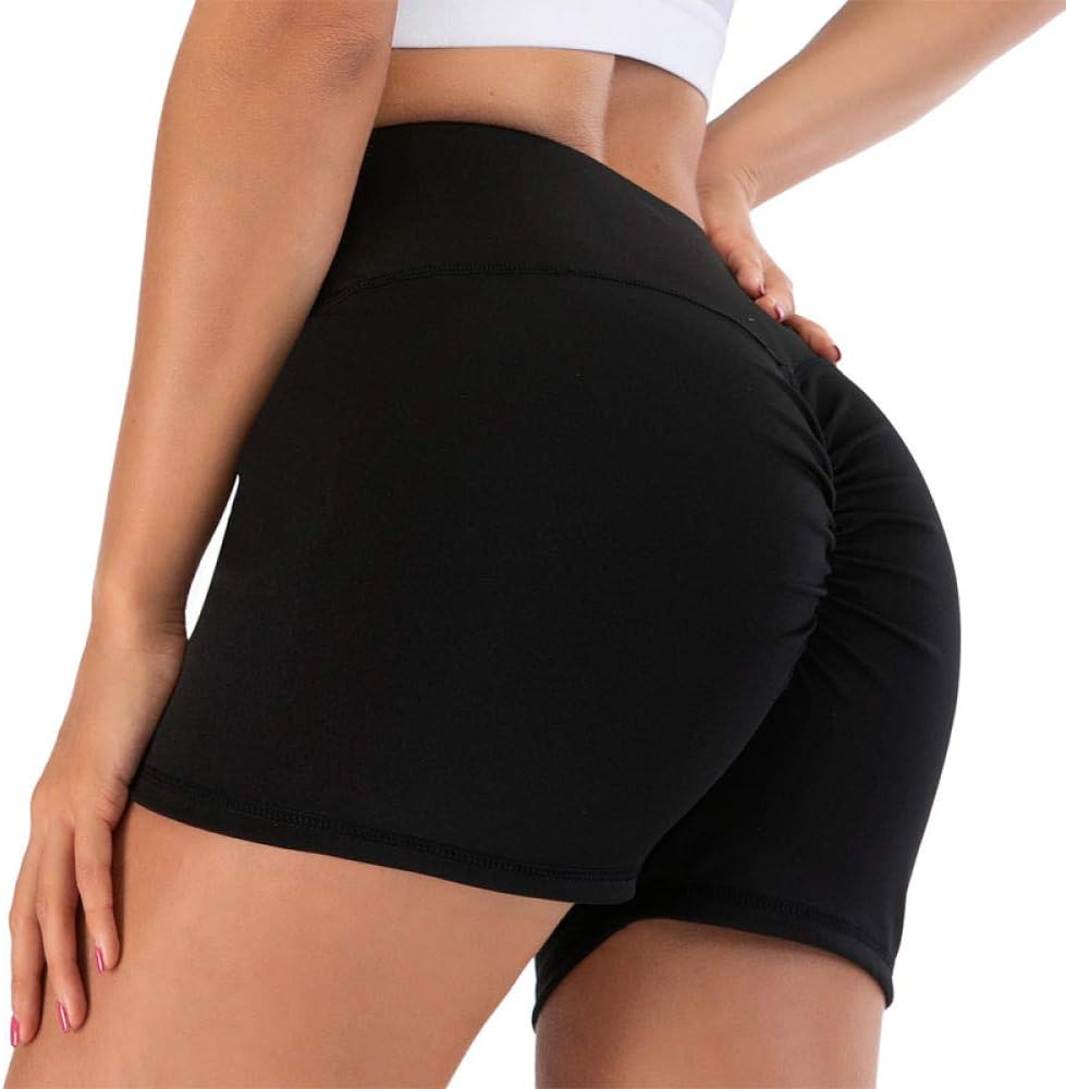 high waisted tight gym shorts