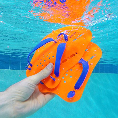New Wave Contoured Swim Paddles Swimming Hand Paddles for SwimRun
