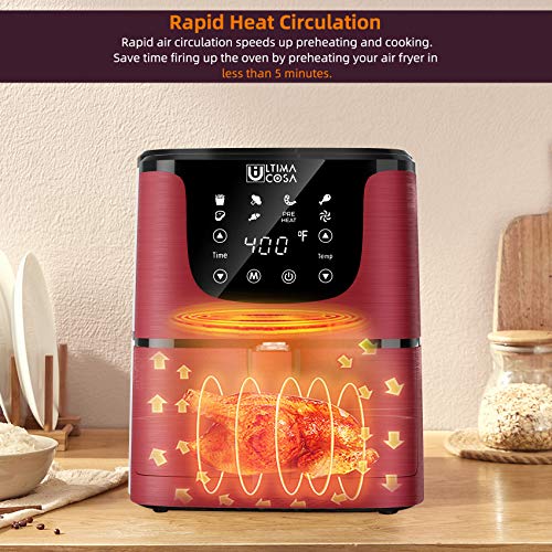 Ultima Cosa Air Fryer, 5.8QT Oil Free XL Electric Hot Air Fryers Oven