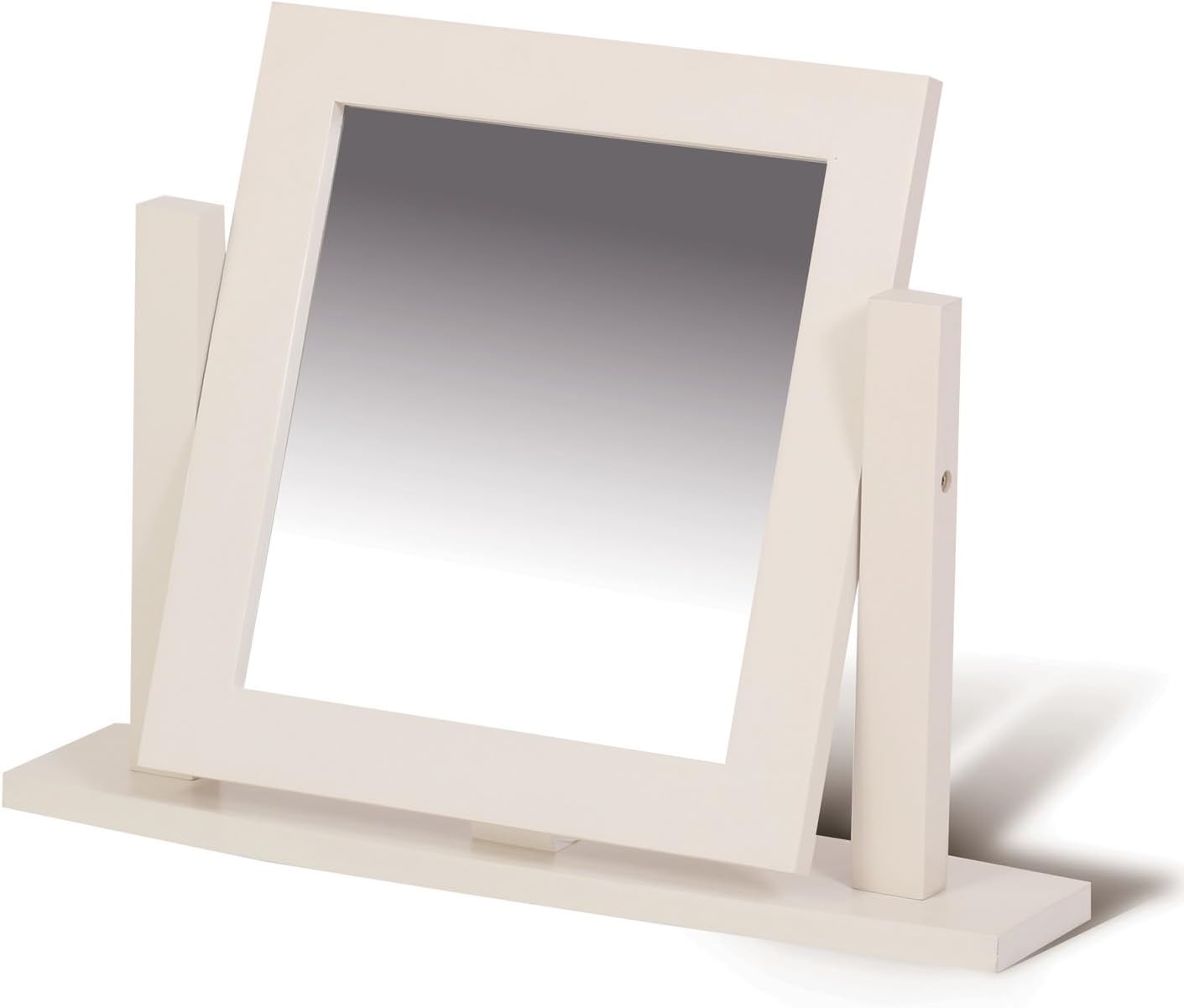 Ascot Oak Dressing Table Mirror Oak and Stone White Painted Finish | Wooden Bedroom Furniture