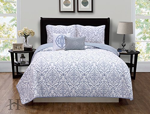 5-piece quilt set with shams & decorative pillows. …