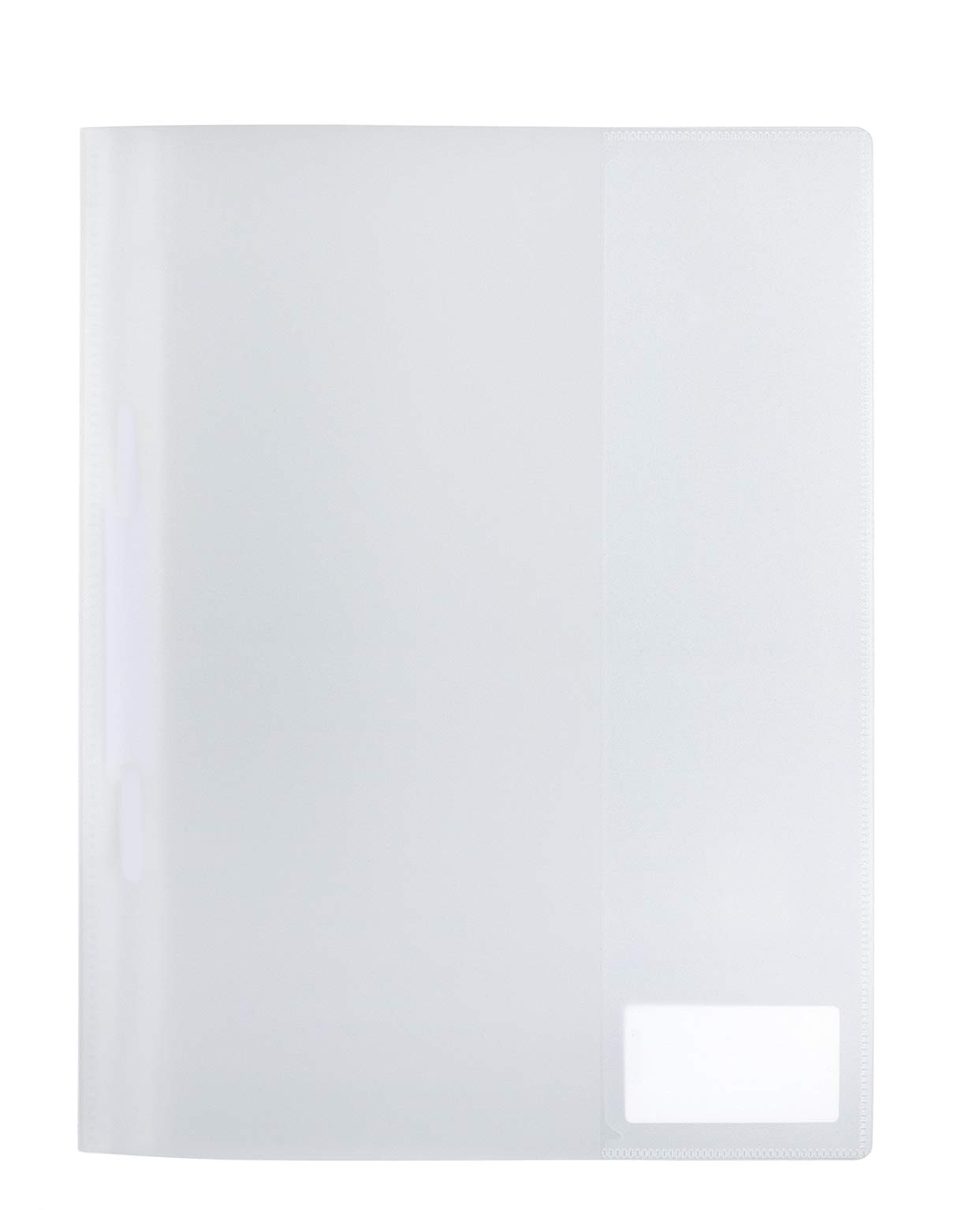 HERMA Project File A4 Translucent, with inscription label, made of wipeable and sturdy plastic, report folder for school, white