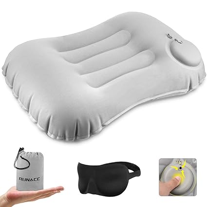 Amazon Com Runacc Inflatable Camping Pillow Portable 2 In 1 Air