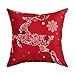 BLEUM CADE Pack of 4 Merry Christmas Throw Pillow Covers Christmas Tree Decorative Pillow Covers for Sofa Couch Bed and Car Throw Pillow Covers