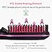 Hair Straightener Brush, ALWOA Double Negative Ionic 2-in-1 Straightening beard Brush with Anti-Scald Feature, NTC Control Security Protection,Temperature Locking & Auto-Off Function (Rose Gold/Black)