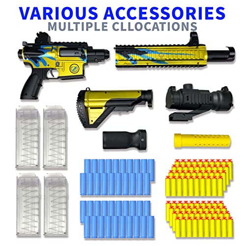 AGM MASTECH Shell-Throwing Foam Blaster Soft Bullet Gun Set with Tactical Vest Kit Including AWM and 416 Each
