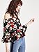 Floerns Women's Casual Floral Off Shoulder Chiffon Blouse Top