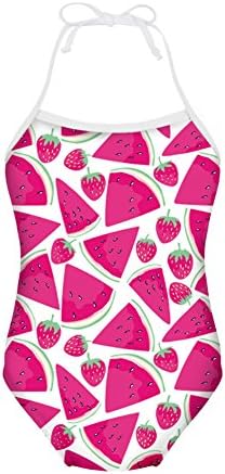 Cozeyat Cute Watermelon Printing Girls Swimsuits Bikini Halter for 2t 3t 4t 5t 6t Kids