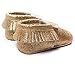 Voberry® Baby Girls Soft Soled Tassel bling bling Sequins Crib Shoes PU Moccasins Sneakers ( 0~4 Month, Gold)