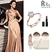 SPILOVE Serend 18k Rose Gold Plated 1 Carat Round Cubic Zirconia Solitaire Wedding Engagement Band Rings, Size 8