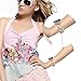 IMYMAX for Fitbit Versa Band Adjustable Crystal Pearl Bracelet Replacement Women Girls Wristband for Fitbit Versa Smart Watch Updated Style (Rose Pink)