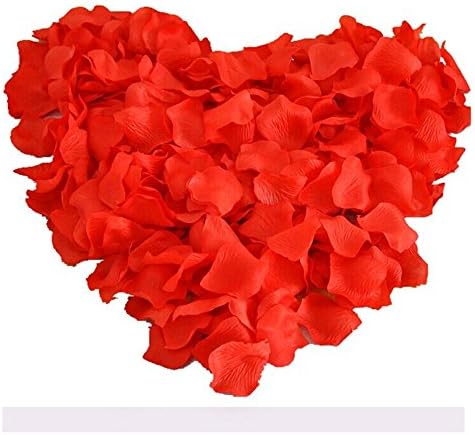 UGE 4000 PCS Artificial Silk Rose Petals Carpet Flowers Bulk for Wedding Favor Party Decoration (Red)