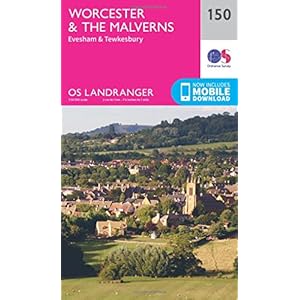 Worcester & the Malverns, Evesham & Tewkesbury: 150 Landkaart – Gevouwen Kaart, 24 februari 2016
