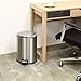 Home Zone Living 3 Gallon Kitchen Trash Can, Small Semi Round Stainless Steel, Step Pedal, 12 Liter