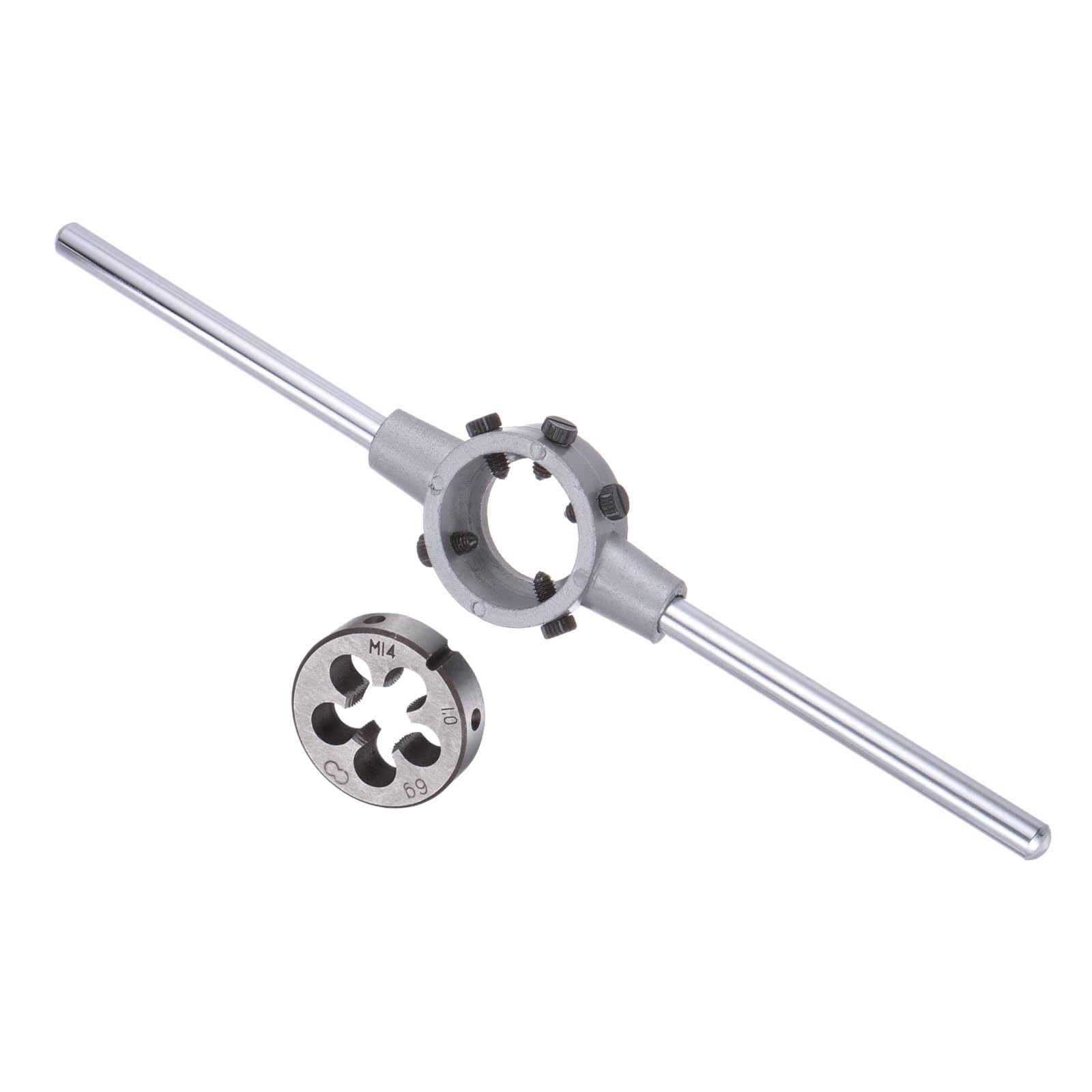 CoCud Die Stock Handle Set, M14x1 Thread Die & Fit 38mm OD / M12-M16 Die Wrench Tool Kit - (Applications: for Threading Repairing), 1-Set — image 1