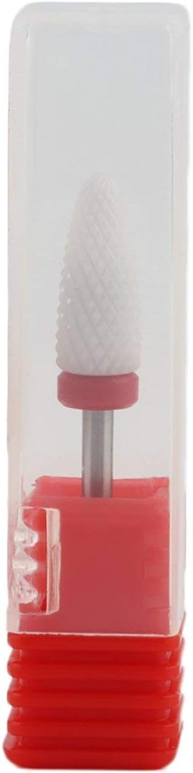 Cuspidal Ceramic Nail Drill Bit Callus Electric Manicure Machine Accessories Cutter Nail File Resistant to Acid Alkali Heat - Red
