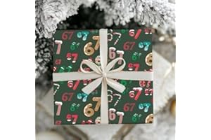 67 Meme Christmas Gift Wrap – Wrap Your Presents in Viral Holiday Fun, Funny Themed Wrapping Paper Gift Wrap Sheets, Unique S