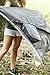 Holtzman's Mini Pocket Blanket for Hiking Picnic Beach Camping Ultralight & Compact (Grey)