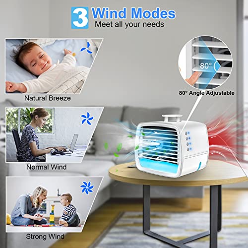 Portable Air Conditioner, Personal Air Cooler Mini Evaporative Cooling