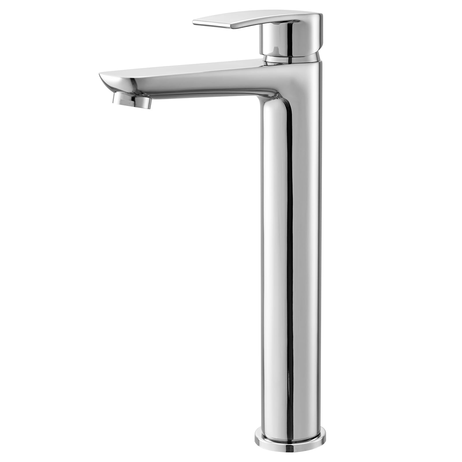 High Rise Basin Mixer Taps, BATHWEST Tall Bathroom Sink Taps Modern Monobloc Single Handle Chrome Brass 922LCR
