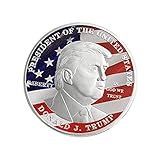 Cokil Donald Trump US Presidential Trump Challenge Coin Eagle Commemorative Silver Plated Souvenir Coin Gift