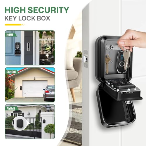 Outdoor Waterproof Key Box Combination Key Box Key Box with Code Large Security Box for Keys Wall for Home School Factory