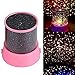 Aeeque Amazing Romantic Pink LED Night Light Projector Lamp, Colorful Star Master Light, Bedside Lights (with USB Cable)