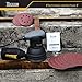 Random Orbit Sander, TECCPO 5-inch 2.4Amp/12,500 OPM Orbit Sander with 12 Pcs Sandpapers, Recyclable Cotton Dust Bag, Dust Collection System for Tight Spaces Sanding in Home Decoration - TARS23P