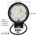 Dr.OX 10PCS 4 Inch LED Work Light Bar 27W Round Spot Beam for Off- road Van Jeep SUV Truck Car ATV 4WD 4x4 RV UTE Tractor Vehicle Boat Driving Work lights Fog Lamp