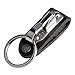 Saim Leather Belt Loop Keychain, Stainless Steel Keychain with Key Chain Ring Design Faux Leather Belt Loop Key Chain 1 Pcs