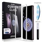 Galaxy S9 Plus/S8 Plus Screen Protector, NISHEN [Case Friendly] Curved Edge 3D [Anti-Fingerprint] 9H Premium Tempered Glass with [Bubble Free] Easy Install Tool, Screen Protector for 6.2” Samsung