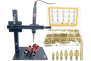 ERHT Heat Set Insert tip Tool Vertical Heat Pressing Machine Heat Brass Inserts 3D Printing and 360pcs Thread Knurled Nut M2 M2.5 M3 M4 M5 M6 (Heat Set Insert Tool)
