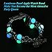 TOMAZON Compatible Apple Watch Band Series 4/3/2/1 38mm 40mm, Unique Handmade Luminous Pearl Adjustable iWatch Bracelet Metal Link Wristband with Perfume Storage Pendant for Women Girl - White