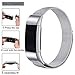 Hotodeal Band Compatible Fitbit Charge 2 Bands, Band Milanese Loop Stainless Steel Magnet Metal Replacement Bracelet Strap, Wristbands Accessories for Women Men, Silver