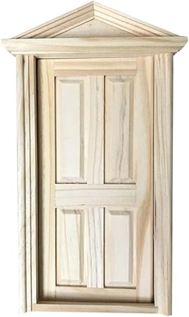 Amazon Healifty 赤ちゃんの幼児のための木の人形の家ミニチュア家具ミニ内側開放木製ドア 1 12パターン 家具 おもちゃ