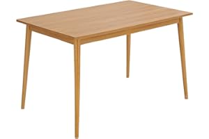 Panana Modern Dining Table 47 Inch Kitchen Table with Solid Wood Leg Oak Finish Dinner Table Dining Room Home Furniture Natural