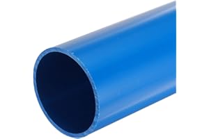 MECCANIXITY 2.5 Inch Blue PVC Rigid Tube Round Pipe 57mm ID 63mm OD 12" High Impact for Water Pipe, Aquarium, Fish Tank, Greenhouse Garden, Blue