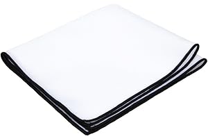 Jacob Alexander Solid White Pocket Square with Embroidered Edge