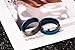 King Will TYRE Men's 8mm Tungsten Carbide Ring Two Tone Blue Plated Polish Beveled Edge Wedding Band