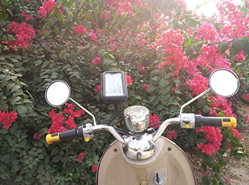 Oda Bike or Motorcycle Handlebar Mount with Water-Resistant Holder for Mobile Phone Support Holder and Medium Bag Medium