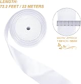 tenn well White Satin Ribbon 50mm x 22m Gift Wrap Craft Ribbon view 3