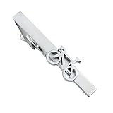 HAWSON Custom Matte Rhodium Bicycle Silver Tie Clip
