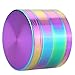 DCOU Rainbow Herb Grinders 2.2 Inches 4 Parts Zinc Alloy Pollen Grinder Colorful Metal Grinder