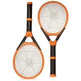 Aspectek l Rechargeable l Electronic Fly Swatter | Killer. Handheld | Fly Zapper | Detachable Flash Light, 2 pack