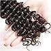Younsolo Brazilian Deep Wave Bundles with Closure 8A Grade 3 Bundles with Lace Closure 100% Unprocessed Deep Wave Brazilian Virgin Human Hair Free Part Human Hair Extensions (8 10 12+8, Natural Color)