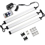 SUNTHIN 3 Panels Daylight LED Under Cabinet Lighting, Wireless RF Dimmer and Controller Included Milk Cover, Cabinet light, Cabinet LED, Under Cabinet Light, LED Light bar, LED Strips
