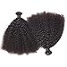 BODHI TREE 10-24 Inches 3 Bundles per Lot Unprocessed Virgin Brazilian Afro Kinky Curly Human Hair Extensions for Black Women-Natural Black